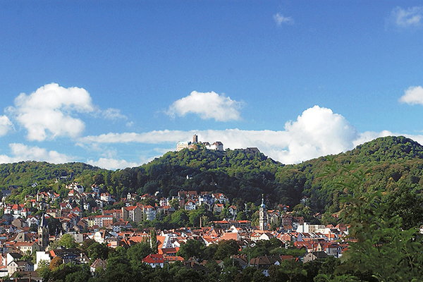 Blick auf Eisenach mit Wartburg